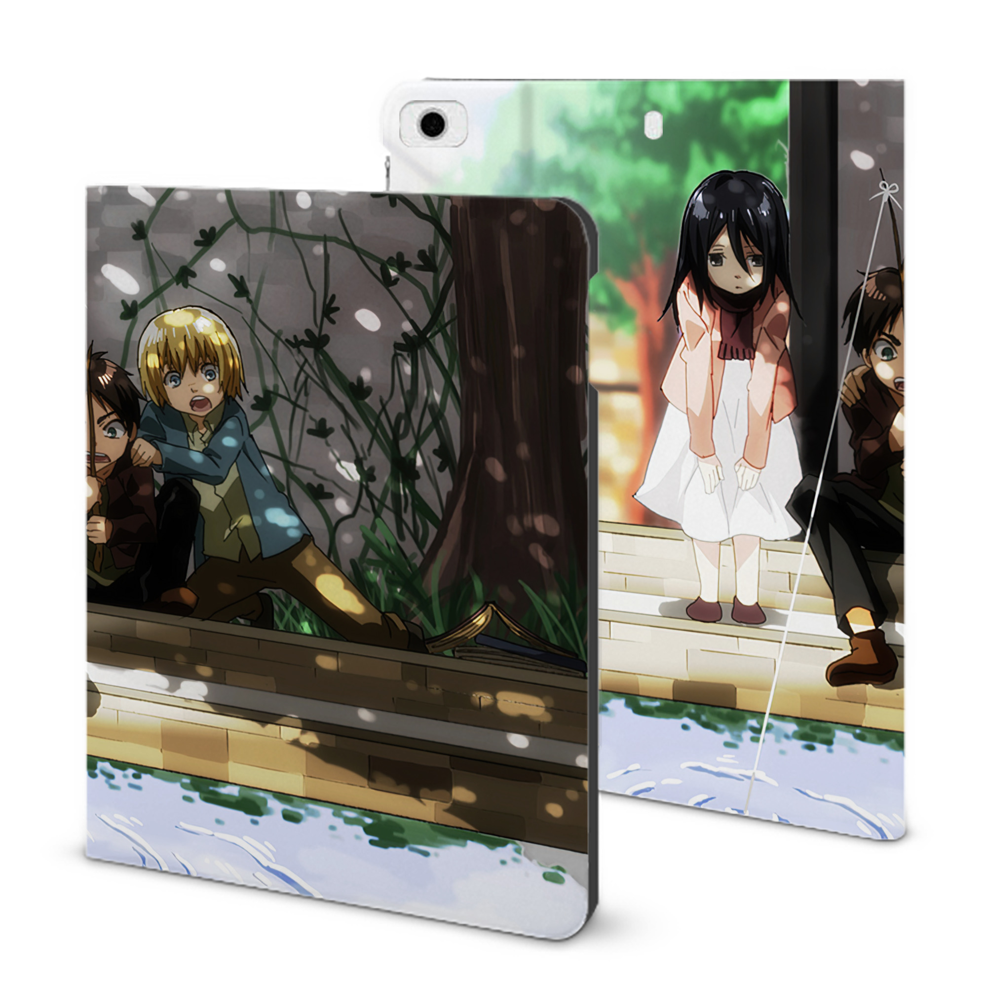 （画像用） 進撃の巨人 Attack on Titan IPad ケース ブック型 PUレザー TPU 耐衝撃 軽量 薄型 ペン収納なし 全面保護 IPad 各モデル対応